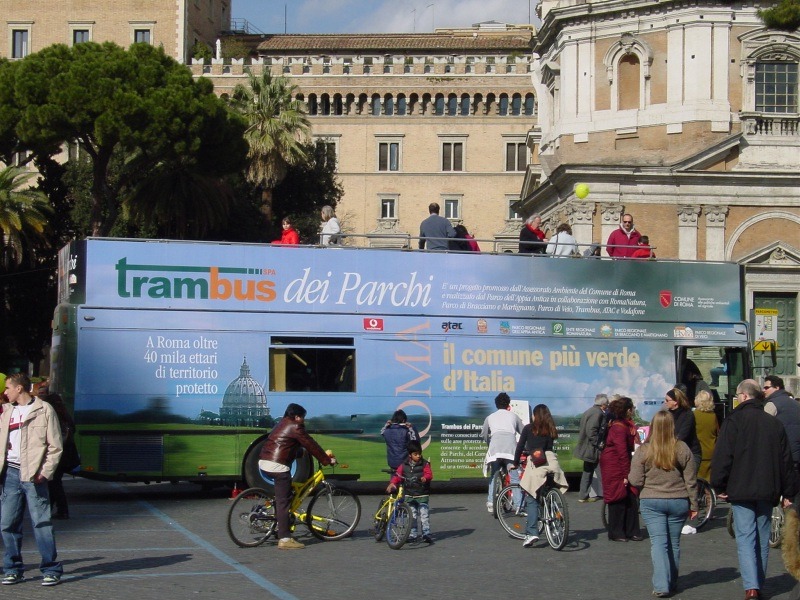 Trambus dei Parchi a Via dei Fori Imperiali