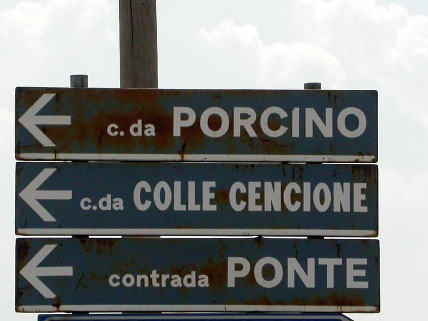 TOPONOMASTICA e CARTELLONISTICA