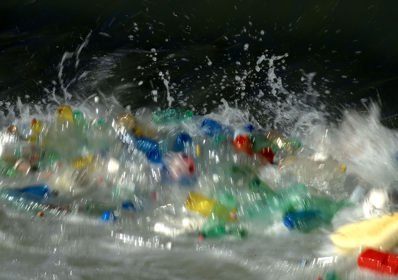 Plastica nel Tevere.