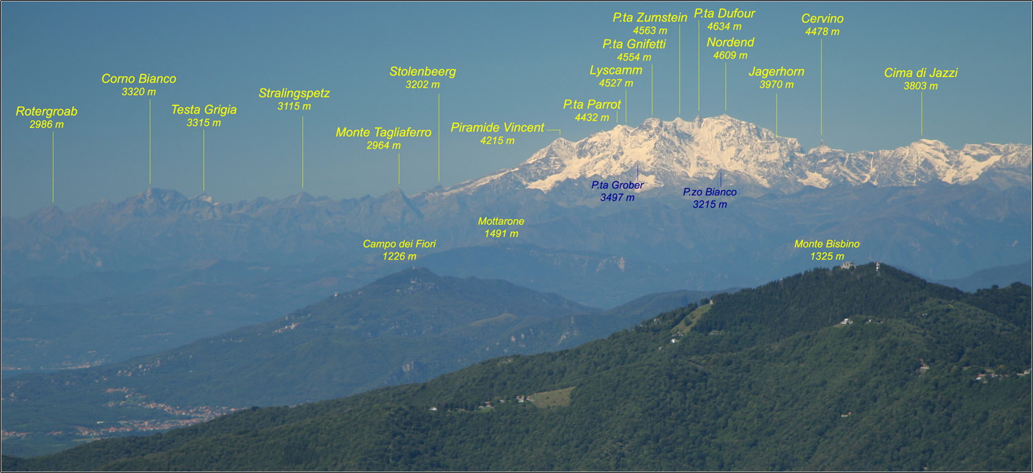 Monte Palanzone e panorama sulle Alpi Centro Occidentali