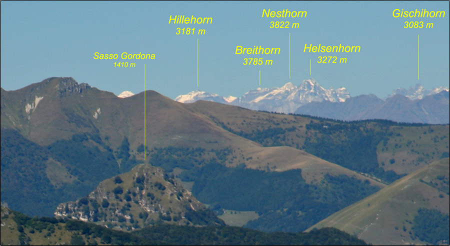 Monte Palanzone e panorama sulle Alpi Centro Occidentali