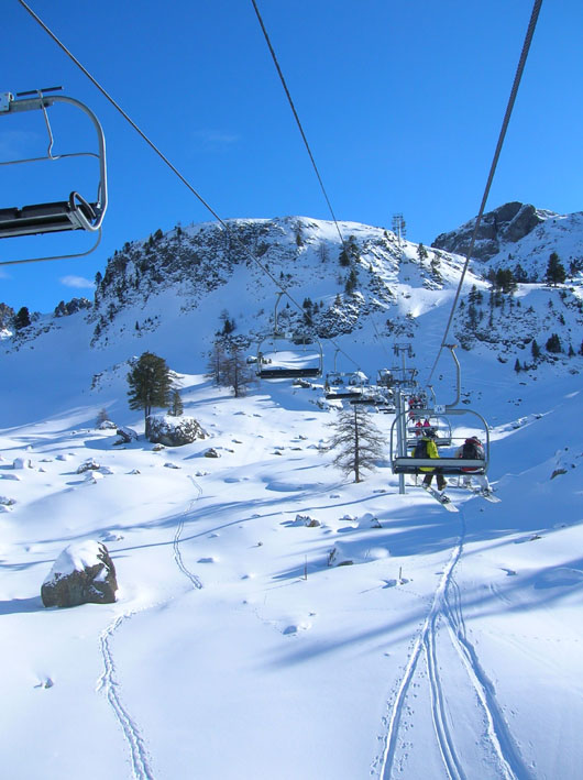 Cercando la neve.