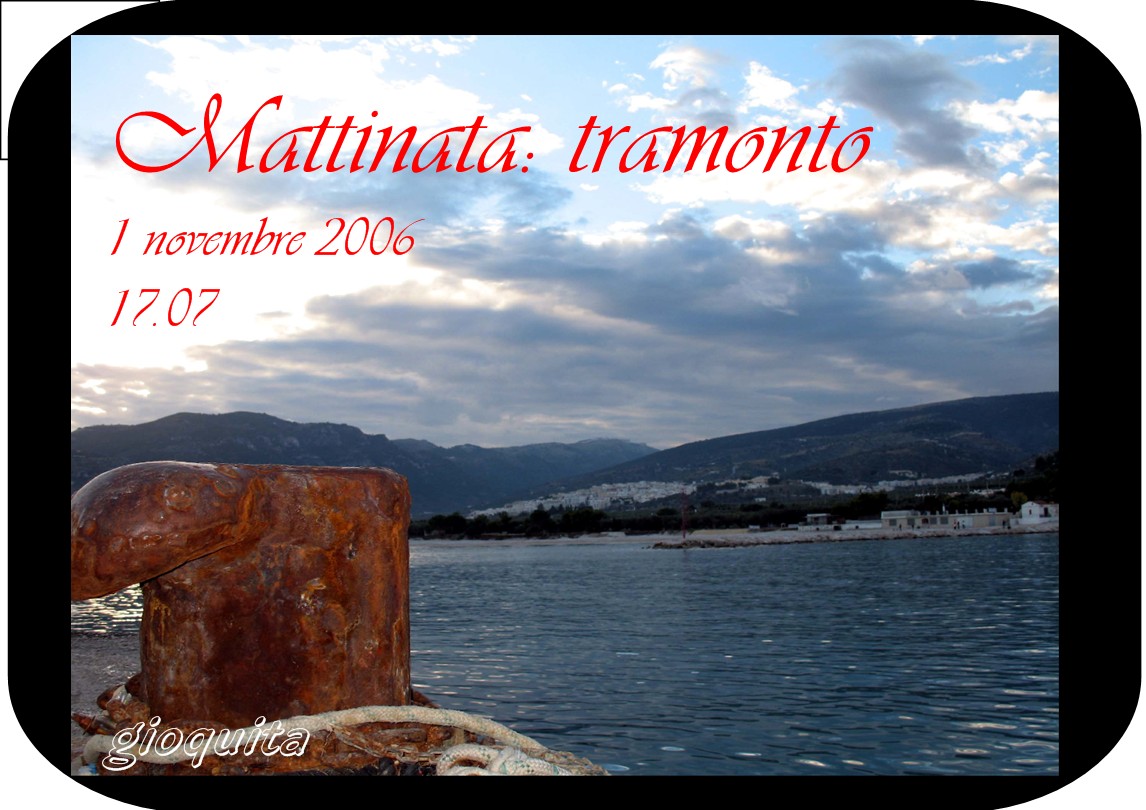 Mattinata: tramonto