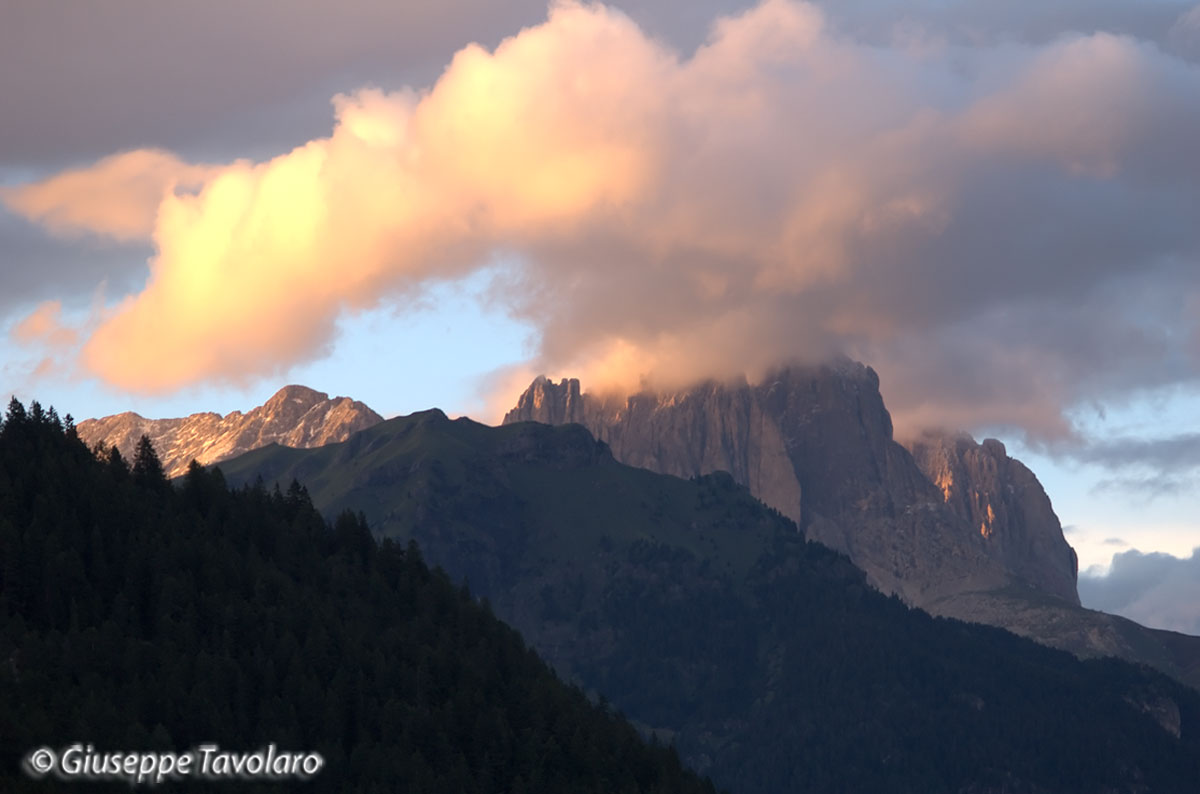 Tramonto in Val di Fassa.