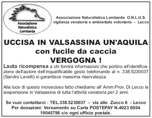 Aquila e bracconaggio
