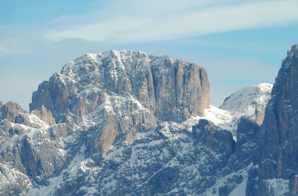 Il Catinaccio visto dal Santuario di Pietralba