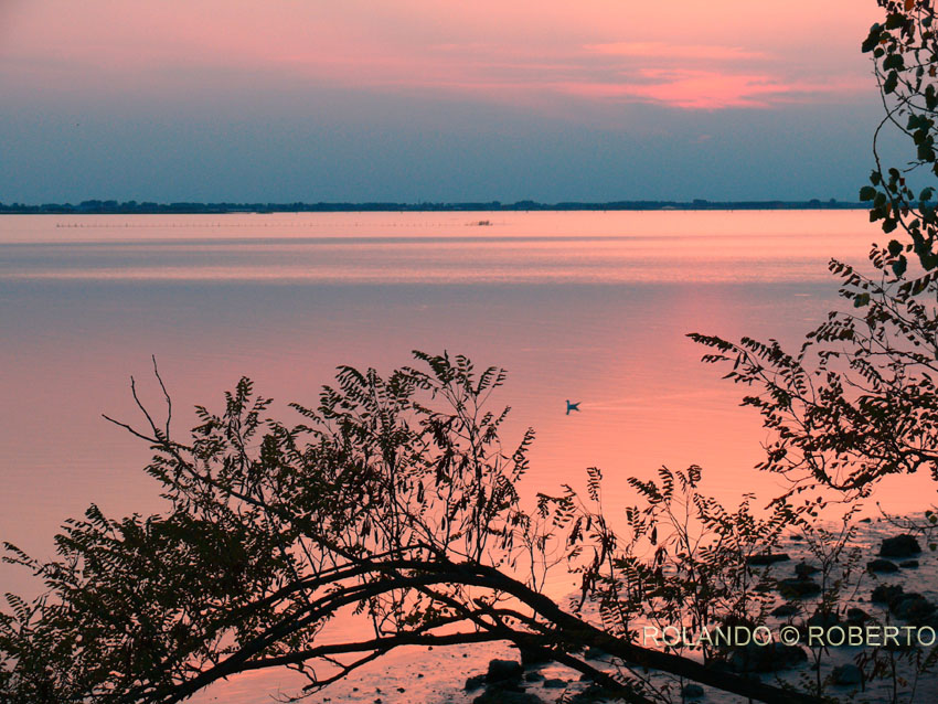 Tramonto sulla laguna di marano