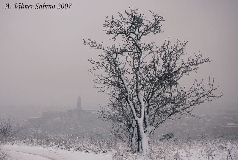 Nevicata su Matera