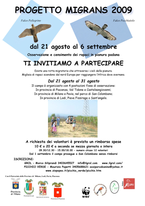 CAMPO MIGRANS 2009 EDITION: LA SFIDA  APPENA INIZIATA!