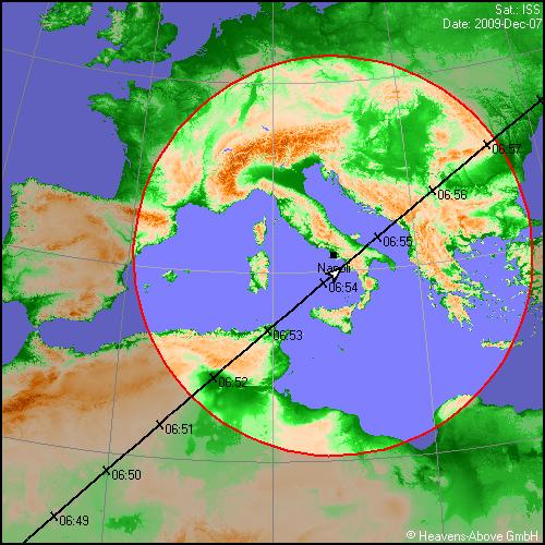 Prossimi (ottimali) passaggi ISS