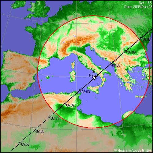 Prossimi (ottimali) passaggi ISS