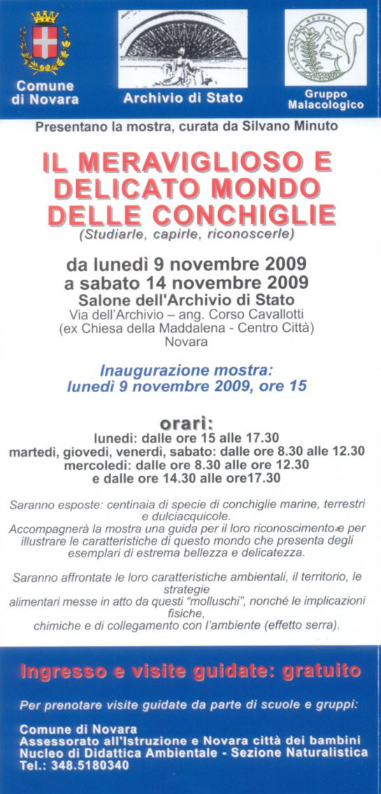 Mostra malacologica a Novara