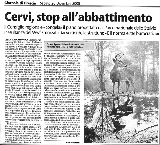 Ci son troppi cervi.........
