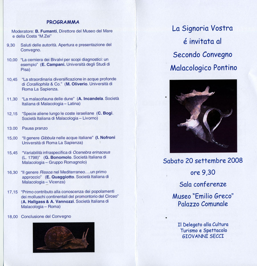 Brochure  Convegno e Museo E. Greco