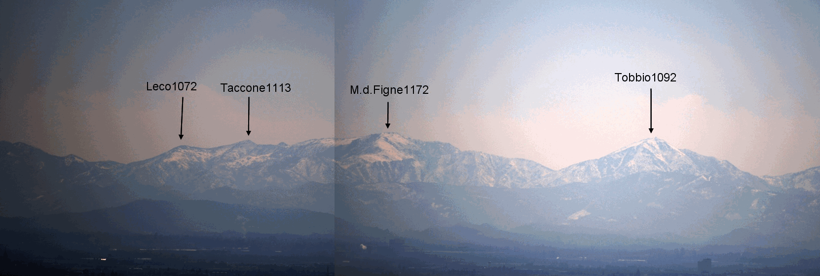 appennino settentrionale dalla pianura padana