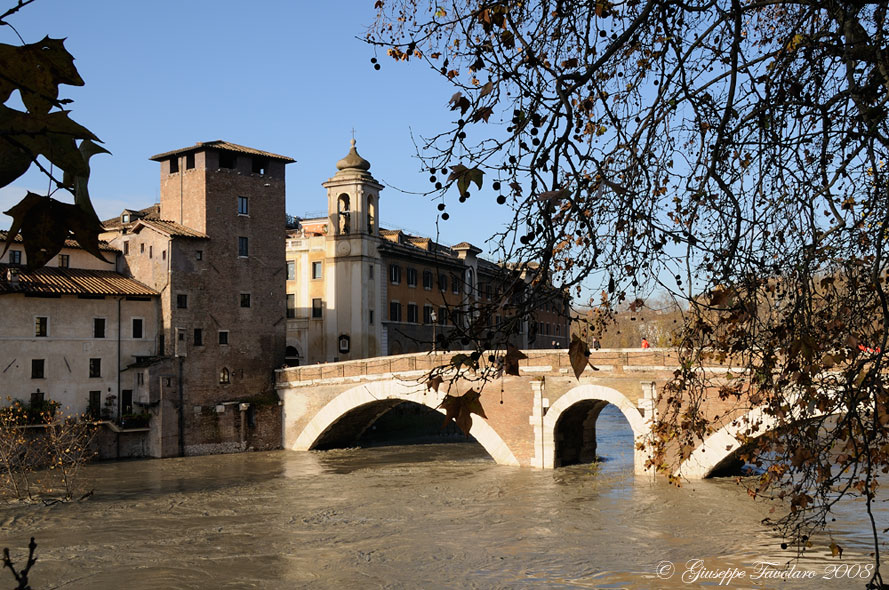 Piena del Tevere a Roma.
