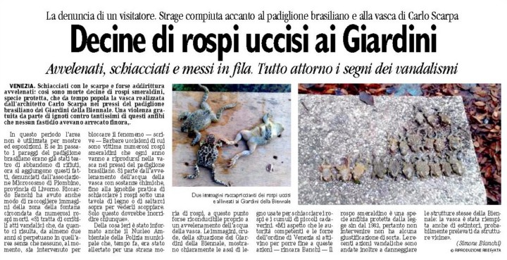 strage rospi smeraldini