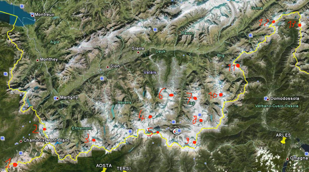 Dal Monte Rosa al Monte Bianco