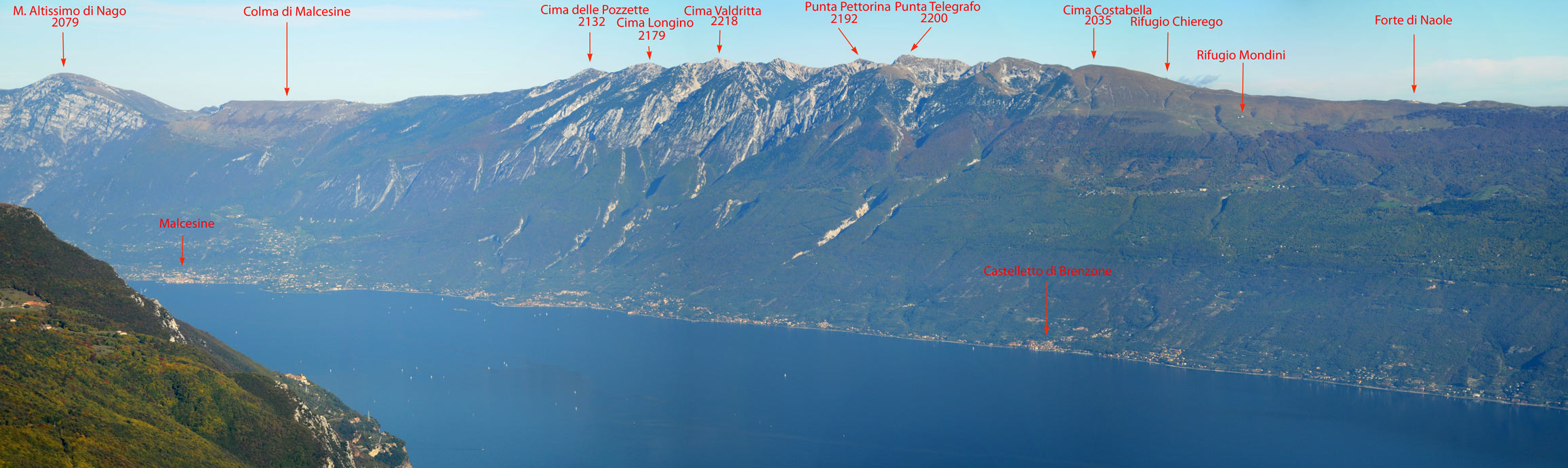 Il Monte Baldo visto dal Garda