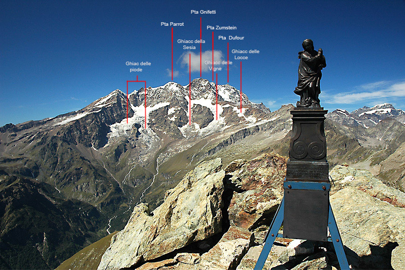 Monte Rosa e Cervino da diverse prospettive