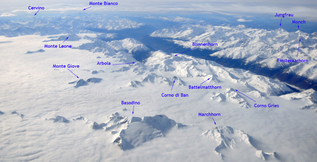 Dal Monte Rosa al Monte Bianco