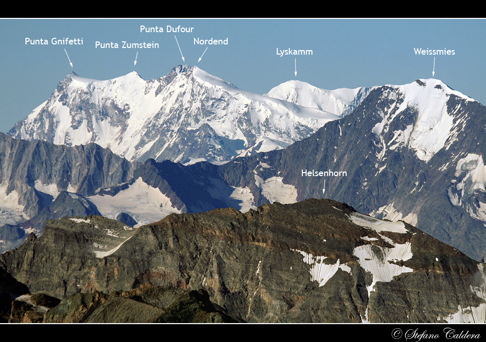 Monte Rosa e Cervino da diverse prospettive