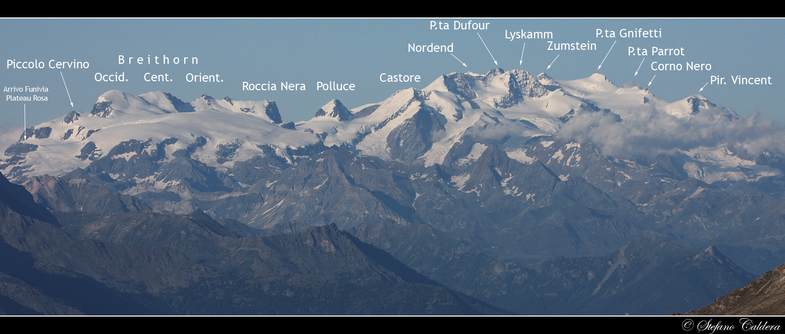 Monte Rosa e Cervino da diverse prospettive