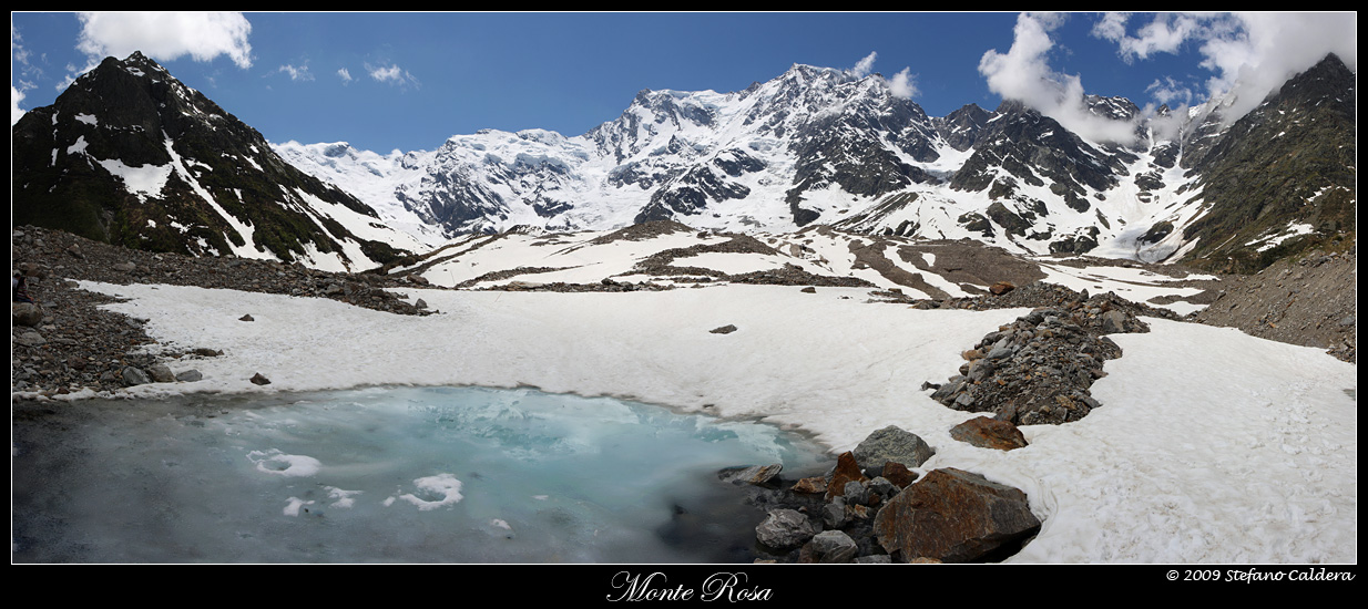 Disgelo sotto il Monte Rosa