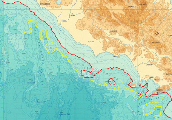 Batimetria mediterranea: 8. Tirreno centro-orientale