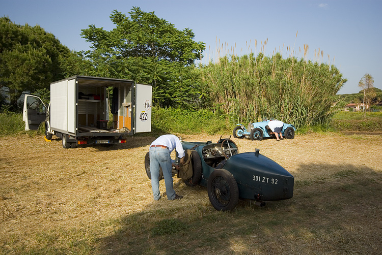 Raduno delle Bugatti in Maremma