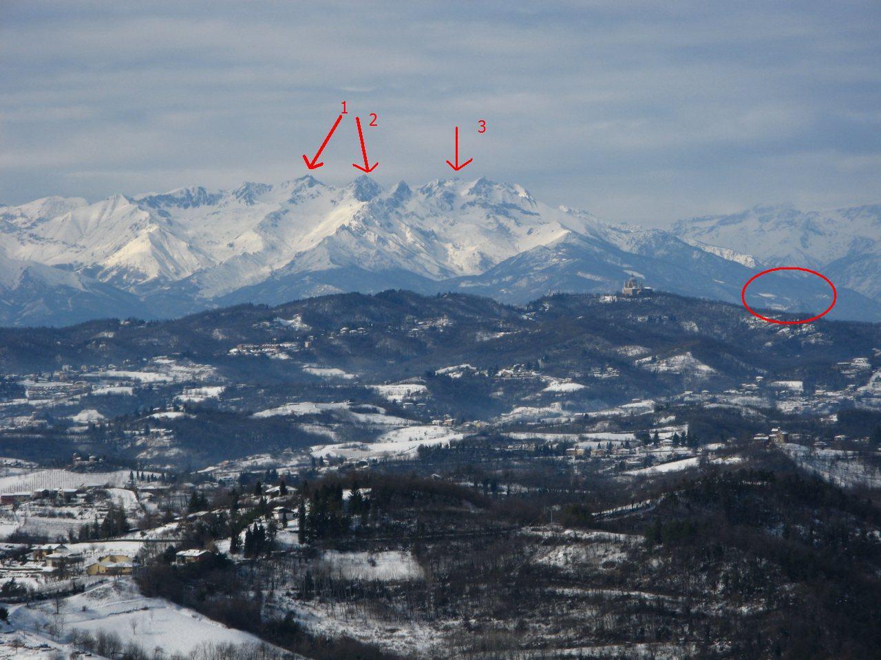 La cerchia alpina alpina da Albugnano d''Asti