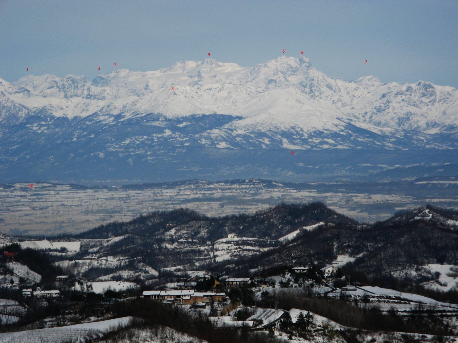 La cerchia alpina alpina da Albugnano d''Asti