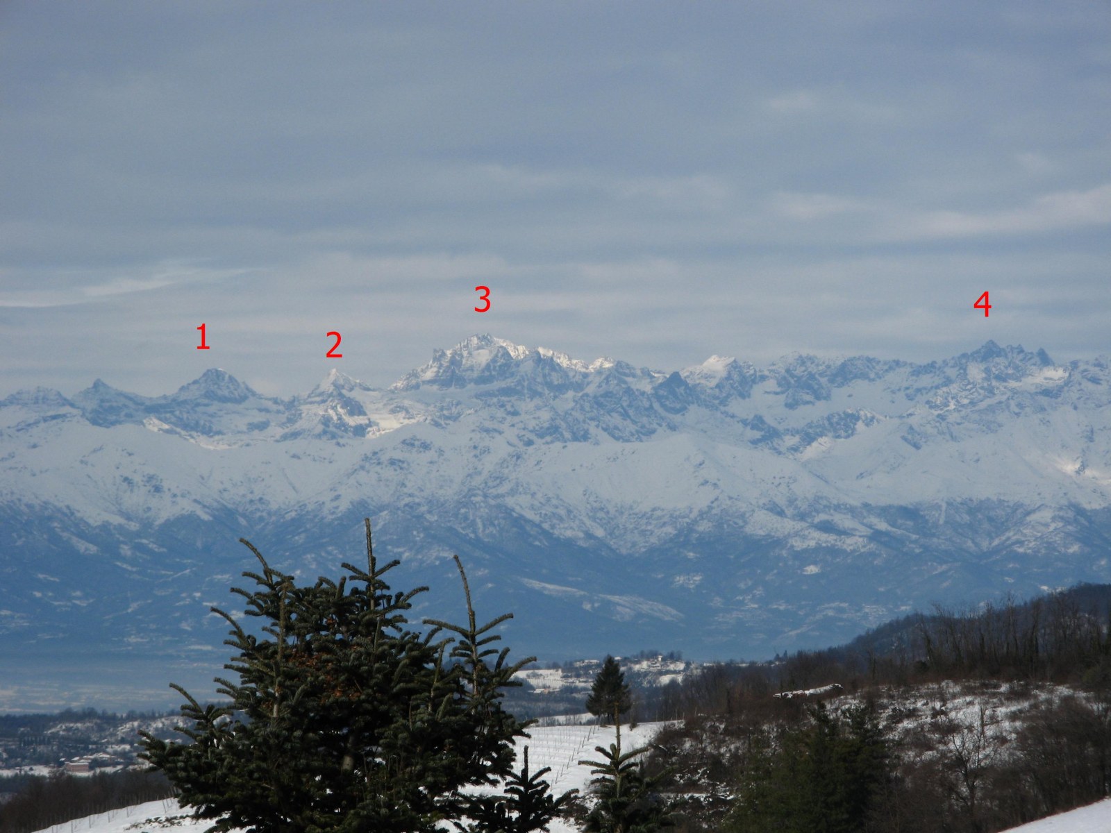 La cerchia alpina alpina da Albugnano d''Asti