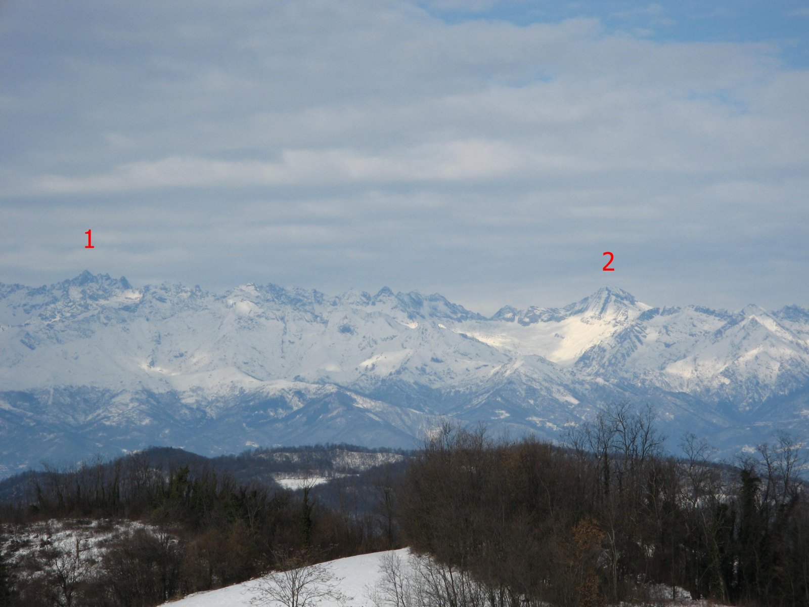 La cerchia alpina alpina da Albugnano d''Asti