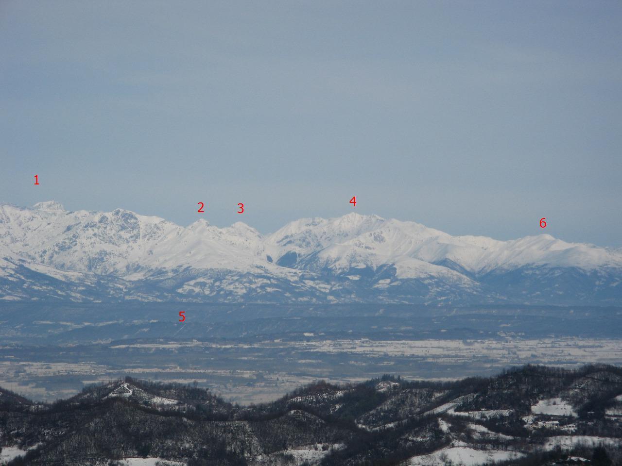 La cerchia alpina alpina da Albugnano d''Asti