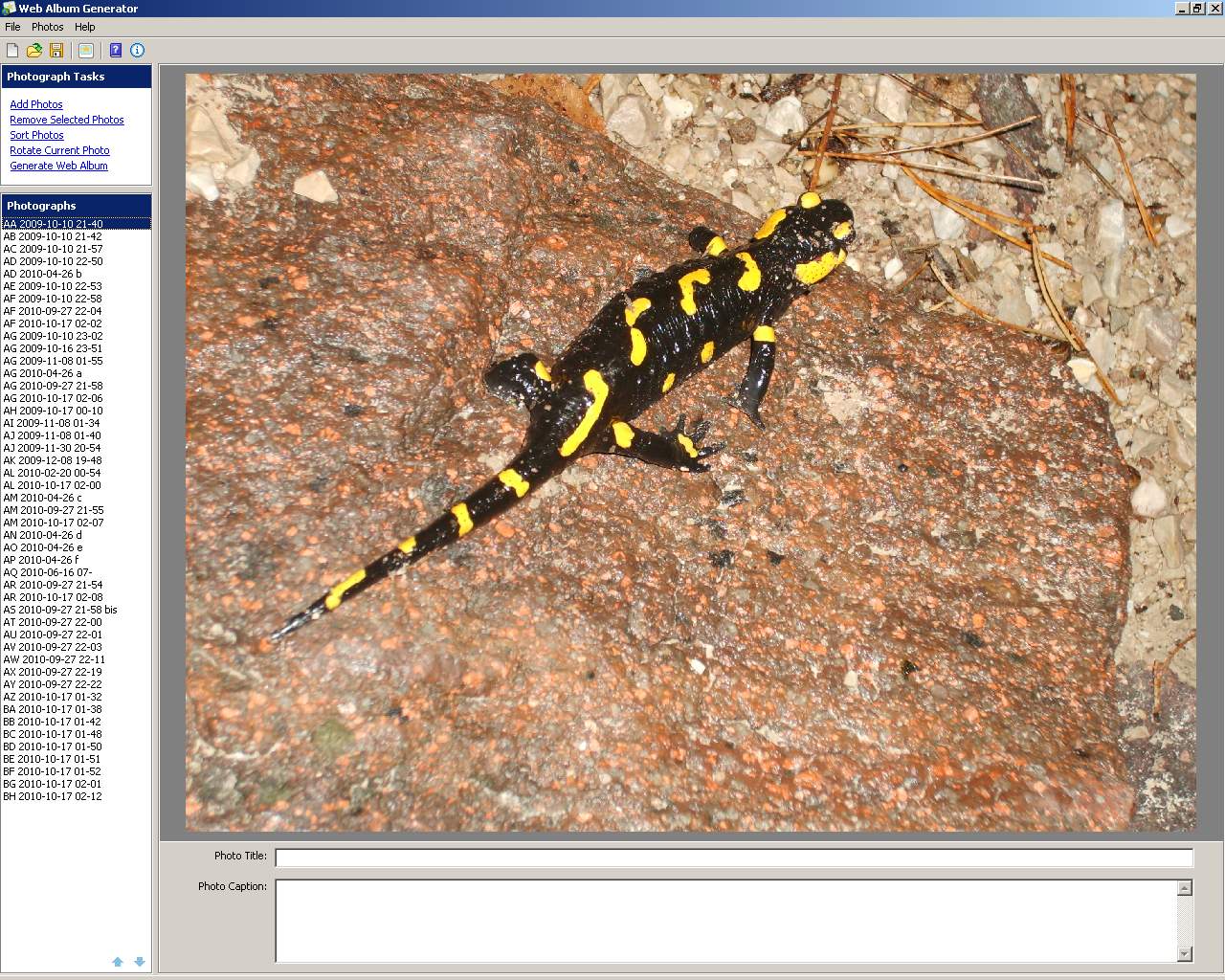 Database Salamandre