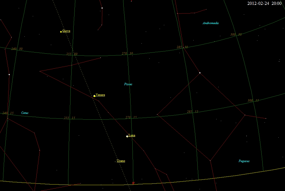 Luna, Venere e Giove - 24 febbraio 2012