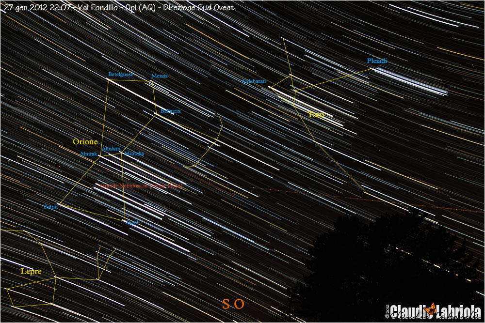 Orione - Toro (una parte) - Lepre (una parte)