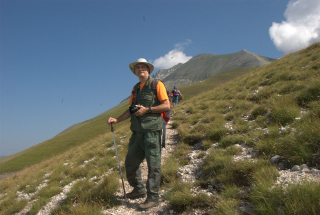 Sopra i 2000 m s.l.m. con l''amico Ennio