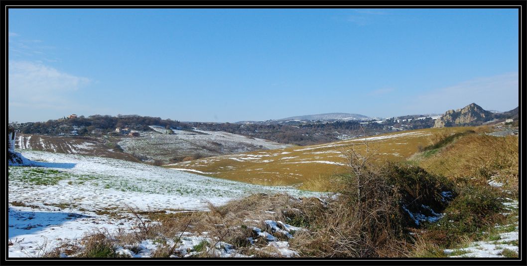 Neve sui Sassoni di Furbara e Sasso (Roma)