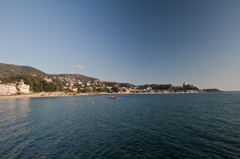 Lerici - San terenzo tramonto e luna a barchetta