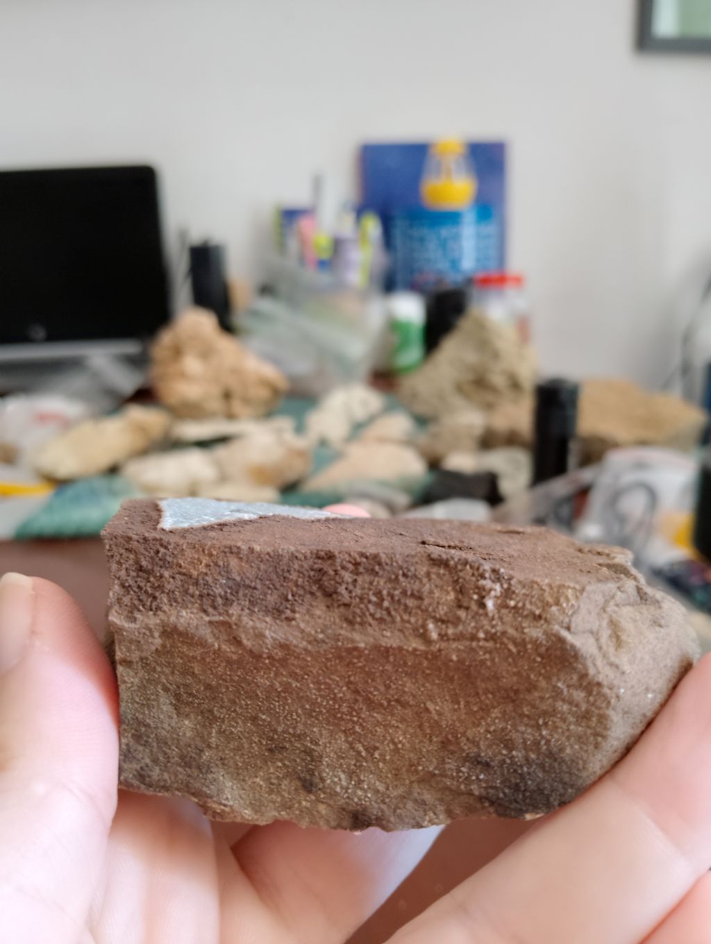 Roccia scura che nasconde calcite :)