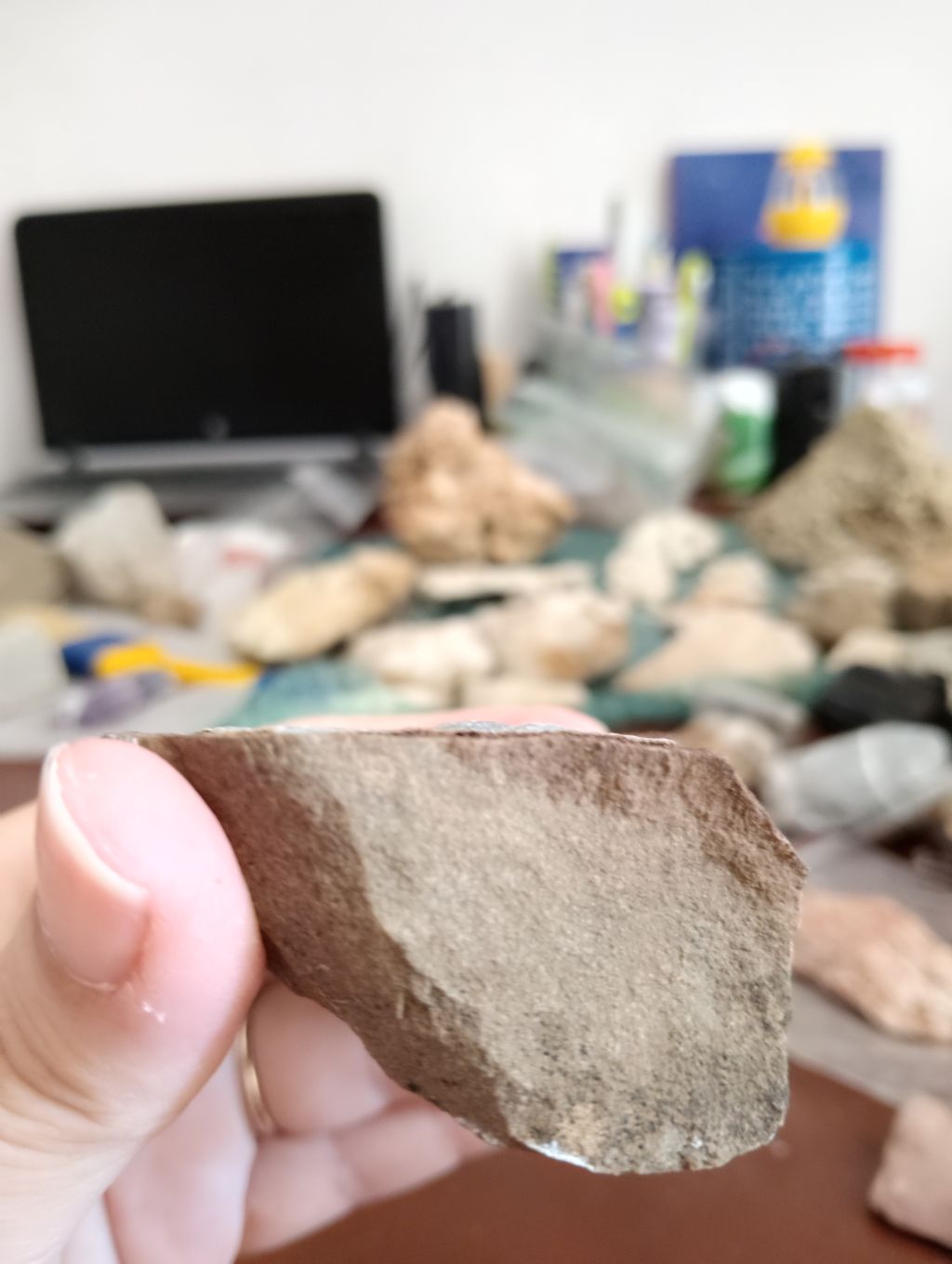 Roccia scura che nasconde calcite :)
