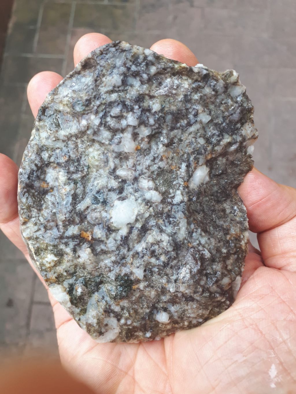 Identificazione roccia ricoperta da patina vetrosa