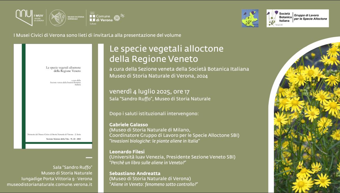 Le specie vegetali alloctone della Regione Veneto - Presentazione a Verona - 4 luglio