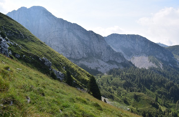 Cimon di Palantina (2.190 m) da Pian delle Lastre - Gruppo del Col Nudo-Cavallo