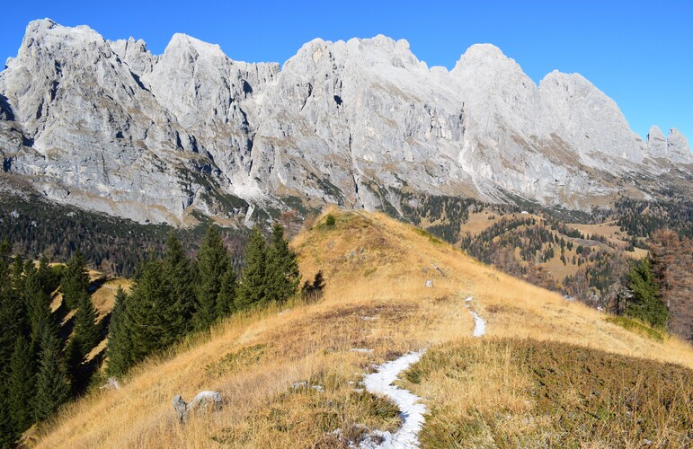 Col di Luna da Forcella Aurine (Dolomiti Agordine)