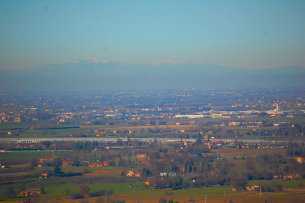 Le Alpi viste dall''Eremo di Tizzano (Bologna)