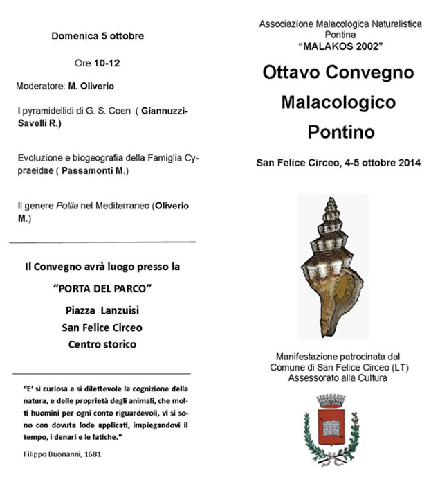 VIII Convegno Malacologico Pontino