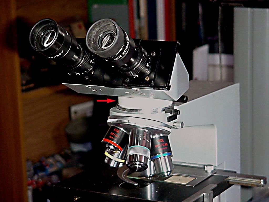 Utilizzare gli obiettivi ad infinito sui vecchi microscopi.